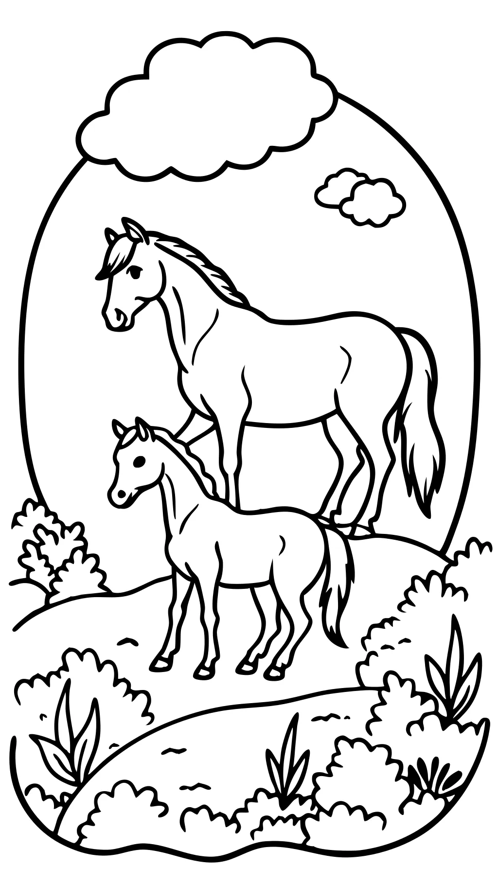 coloriages de vrais chevaux